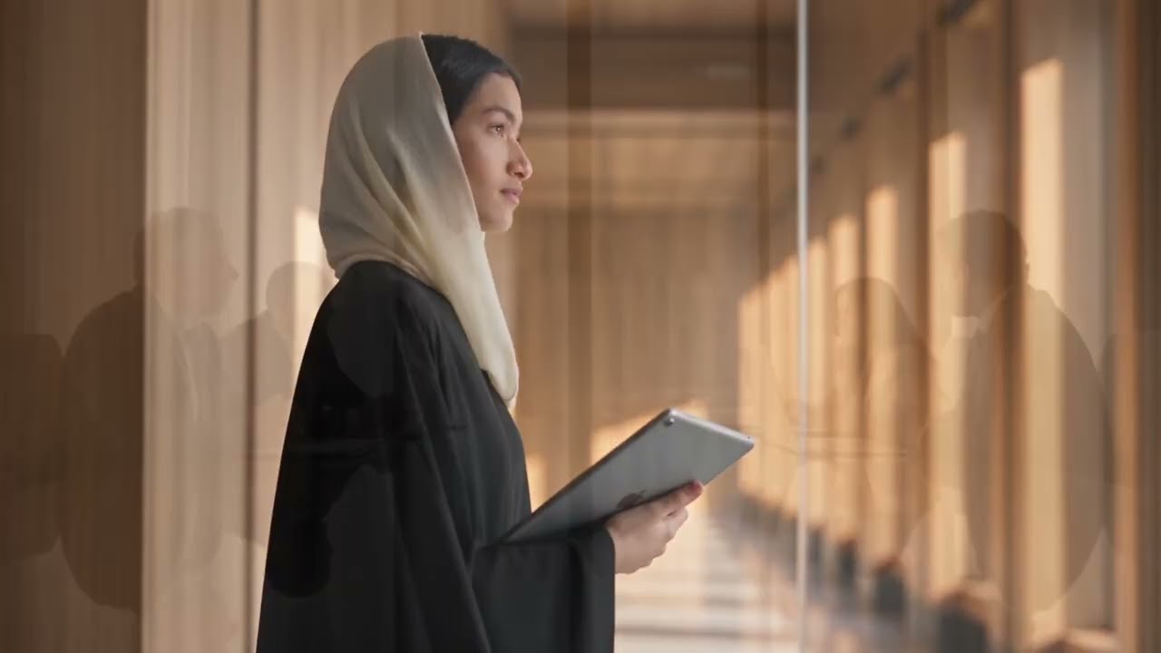 MTestHub English launch commercial featuring a professional in the Middle East
