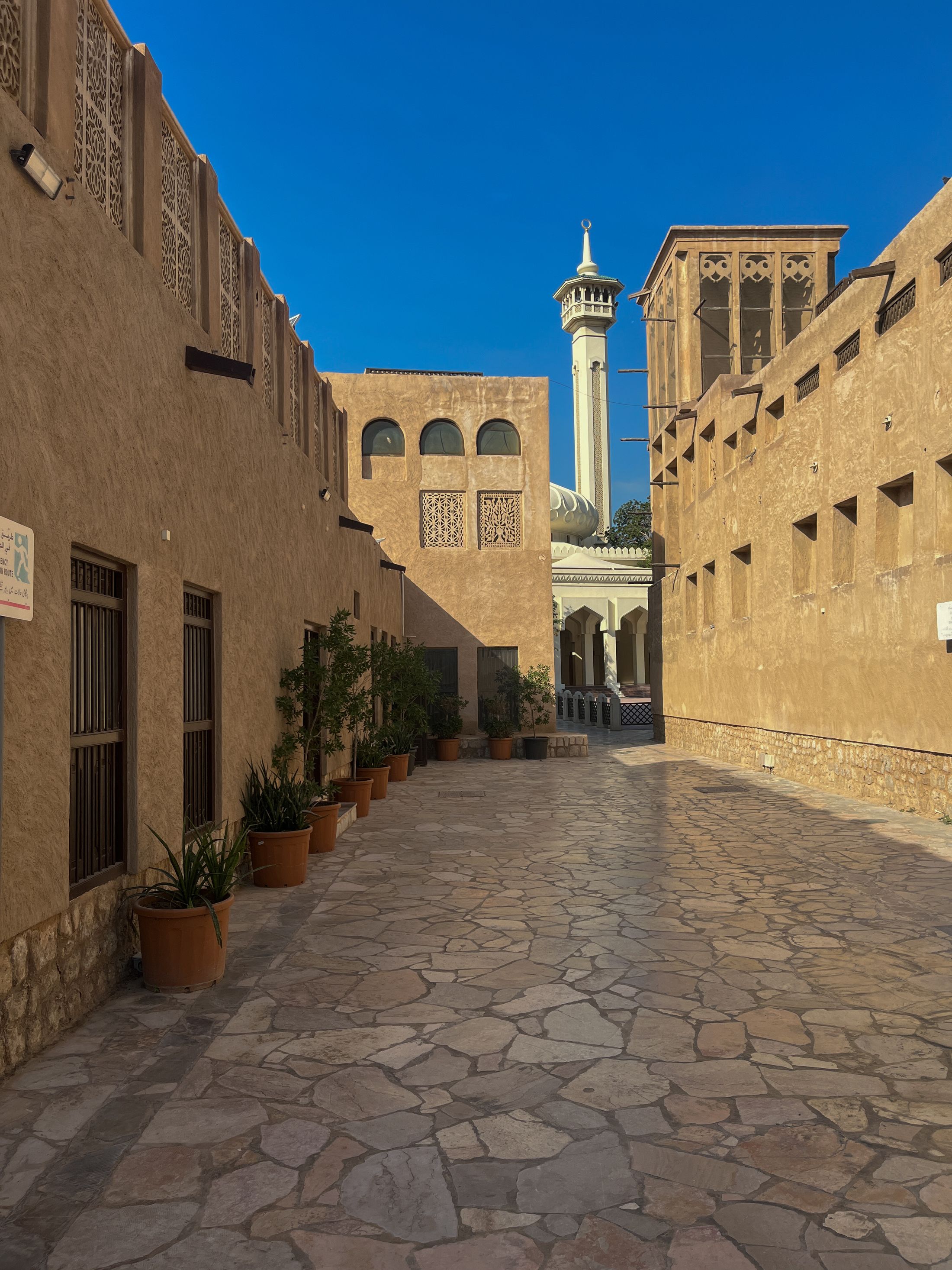 Real view of Al Fahidi Historical District in Dubai